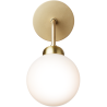 Nuura – Apiales wall lamp, brushed brass and white opal glass