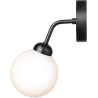 Nuura – Apiales wall lamp, satin black and white opal glass