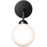 Nuura – Apiales wall lamp, satin black and white opal glass