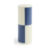 Column candle large - milky green and dark blue - HAY