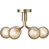 Nuura – Apiales 6 ceiling lamp, brushed brass and clear glass