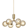 Nuura – Apiales 6 pendant, brushed brass and clear glass