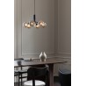 Nuura – Apiales 6 pendant, satin black and clear glass