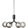 Nuura – Apiales 6 pendant, satin black and clear glass