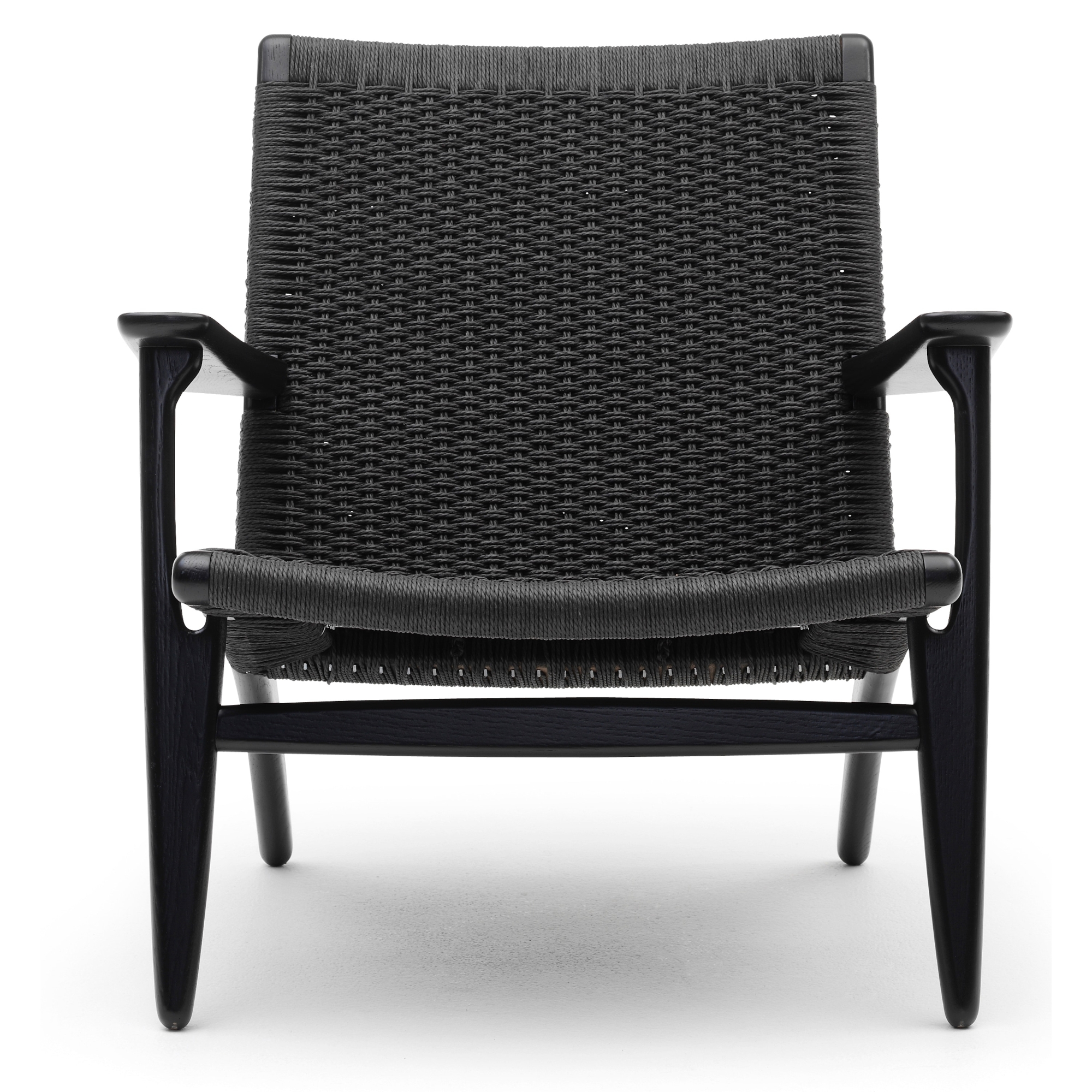 Fauteuil CH25 – Chêne peint en noir / Cordage noir - Carl Hansen & Søn