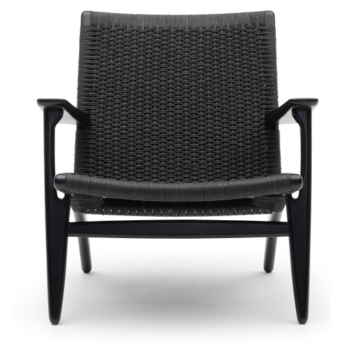 Fauteuil CH25 – Chêne peint en noir / Cordage noir - Carl Hansen & Søn