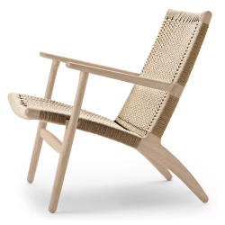 Fauteuil CH25 – Chêne savonné / Cordage naturel - Carl Hansen & Søn