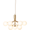 Nuura – Apiales 9 pendant, brushed brass and white opal glass