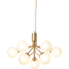 Nuura – Apiales 9 pendant, brushed brass and white opal glass