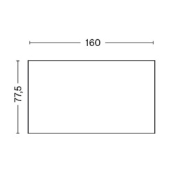 160x77.5cm - Loop Stand Table - H74cm - HAY