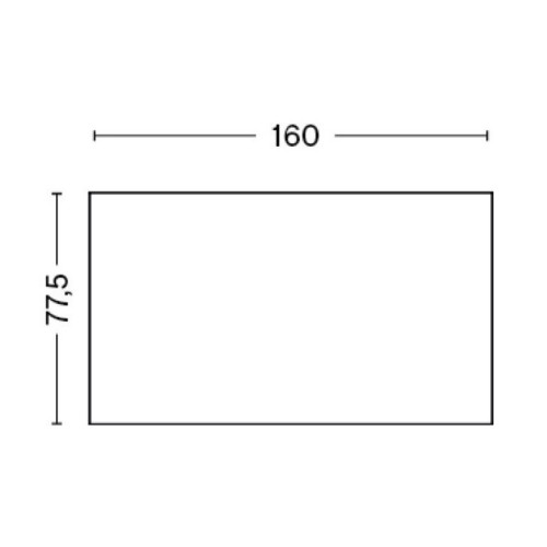 160x77.5cm - table Loop Stand - H74cm - HAY