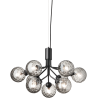 Nuura – Apiales 9 pendant, satin black and clear glass