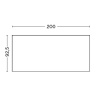 200x92.5cm - Loop Stand Table - H74cm - HAY