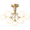 Nuura – Apiales 9 ceiling lamp, brushed brass and white opal glass