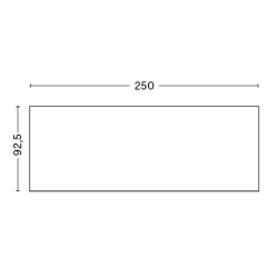 250x92.5cm - Loop Stand Table - H74cm (including support) - HAY