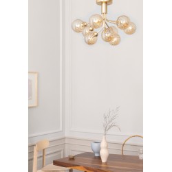 Nuura – Apiales 9 ceiling lamp, brushed brass and clear glass