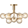 Nuura – Apiales 9 ceiling lamp, brushed brass and clear glass