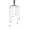 Nuura – Apiales Cluster chandelier, satin black and white opal glass