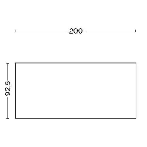 200x92.5cm - table haute Loop Stand - H97cm - HAY