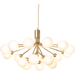 Nuura – Apiales 18 pendant, brushed and white opal glass