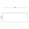 250x92.5cm - table haute Loop Stand - H97cm - HAY