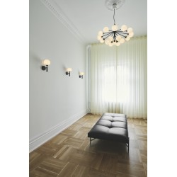 Nuura – Apiales 18 pendant, satin black and white opal glass