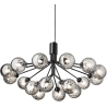 Nuura – Apiales 18 pendant, satin black and clear glass