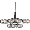 Nuura – Apiales 18 pendant, satin black and clear glass