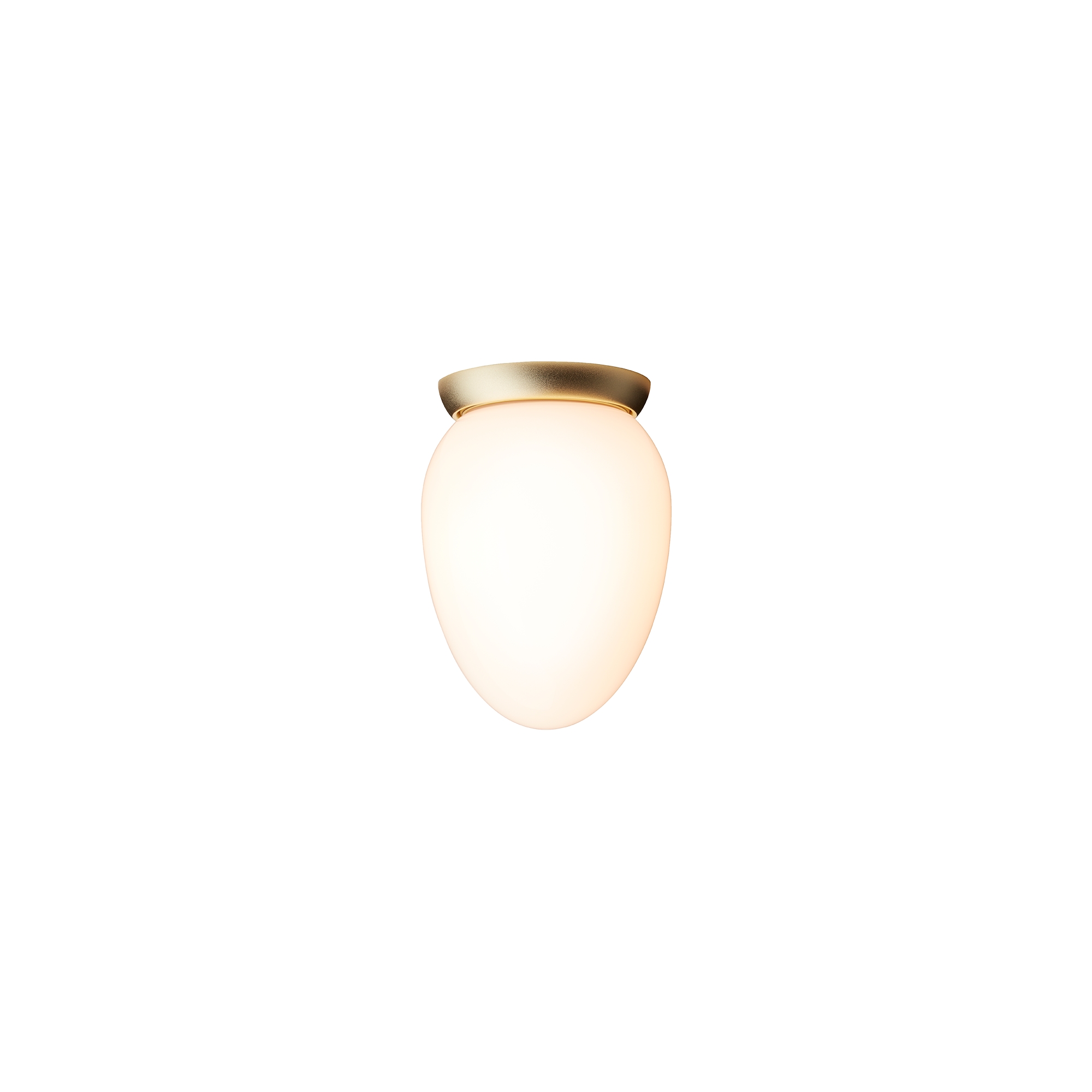 Nuura – Rizzatto171 ceiling lamp, satin brass and white opal glass