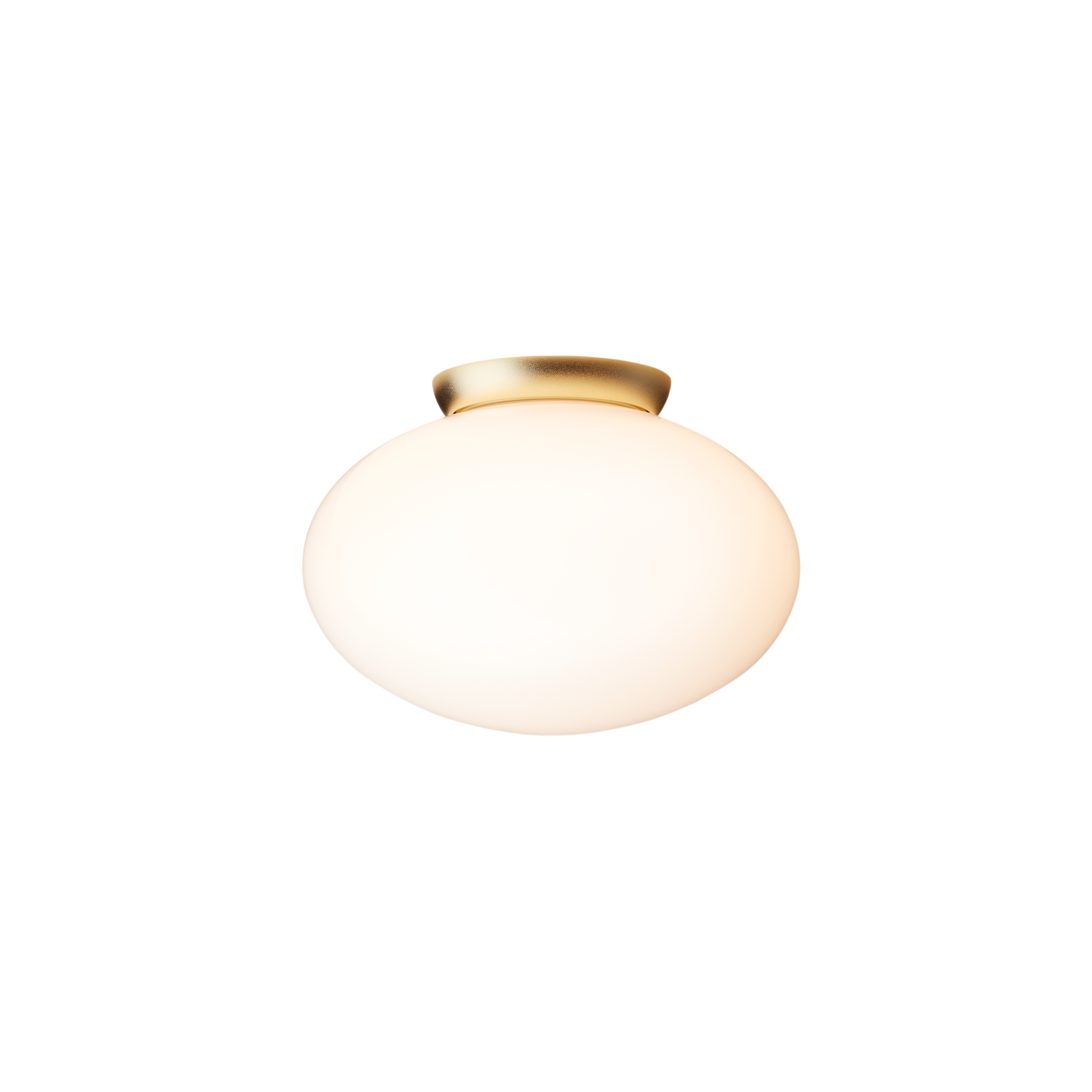 Nuura – Rizzatto 301 ceiling lamp, satin brass and white opal glass