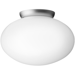 Nuura – Rizzatto 301 ceiling lamp, satin silver and white opal glass