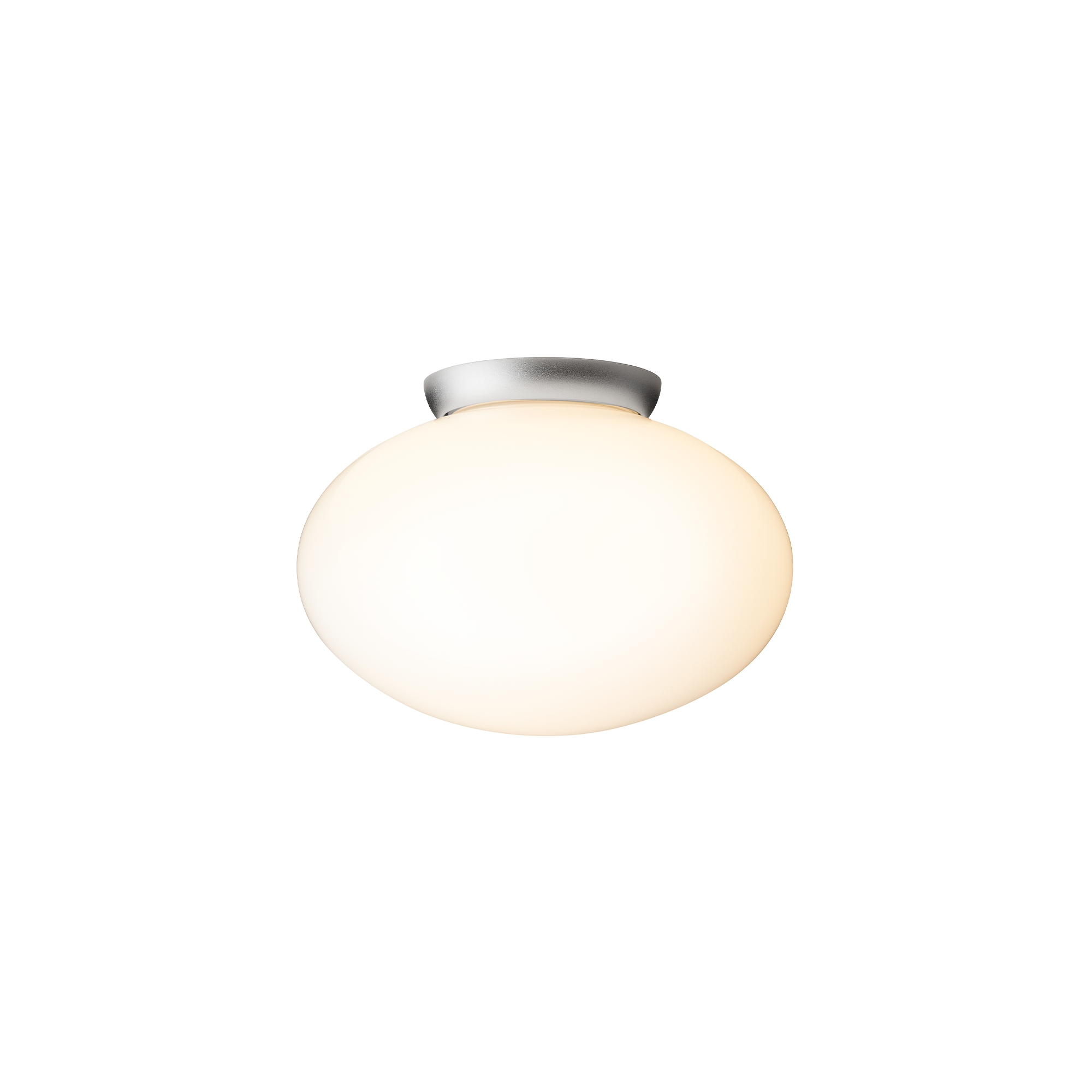 Nuura – Rizzatto 301 ceiling lamp, satin silver and white opal glass