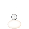 Nuura – Suspension Rizzatto 32, argent satiné et verre opal blanc