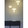 Nuura – Rizzatto 32 pendant, satin silver and white opal glass