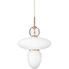 Nuura – Rizzatto 43 pendant, satin brass and white opal glass