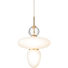 Nuura – Rizzatto 43 pendant, satin brass and white opal glass