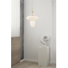 Nuura – Rizzatto 43 pendant, satin brass and white opal glass