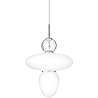 Nuura – Rizzatto 43 pendant, satin silver and white opal glass