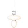 Nuura – Rizzatto 43 pendant, satin silver and white opal glass