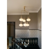 Nuura – Rizzatto Cluster chandelier, satin brass and white opal glass