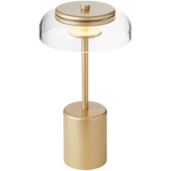 Nuura – Blossi Mini portable table lamp, nordic gold and clear glass