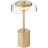 Nuura – Lampe de table portable Blossi Mini, nordic gold et verre transparent