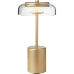 Nuura – Blossi Mini portable table lamp, nordic gold and clear glass