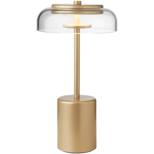 Nuura – Blossi Mini portable table lamp, nordic gold and clear glass