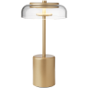 Nuura – Blossi Mini portable table lamp, nordic gold and clear glass