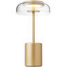 Nuura – Lampe de table portable Blossi Mini, nordic gold et verre transparent