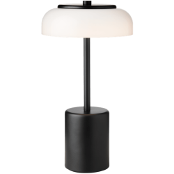 Nuura – Blossi Mini portable table lamp, black and white opal glass