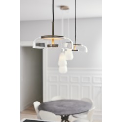 Nuura – Blossi 1 pendant, nordic gold and clear glass