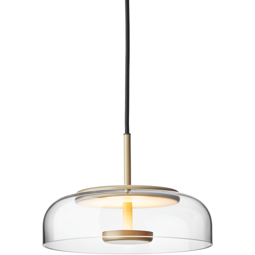 Nuura – Suspension Blossi 1, nordic gold et verre transparent