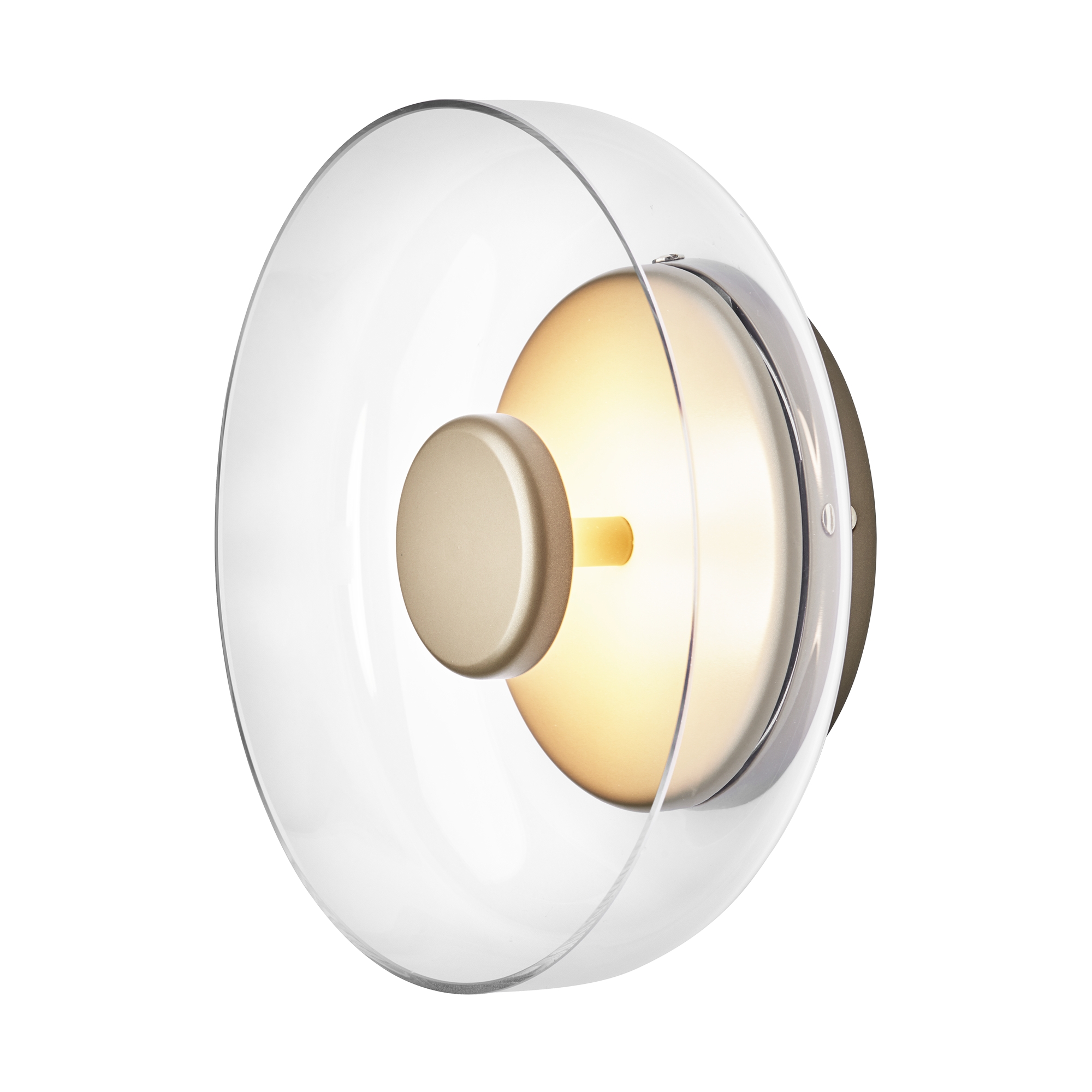 Nuura – Blossi wall lamp, nordic gold and clear glass